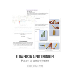 Flowers in a Pot (3 in 1 bundle) amigurumi pattern by apinchofcotton