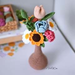 Spring Whisper Bouquet amigurumi by apinchofcotton
