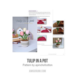 Tulip in a Pot amigurumi pattern by apinchofcotton