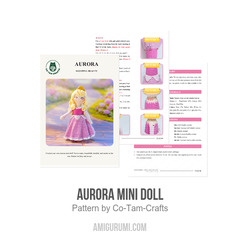 Aurora mini doll amigurumi pattern by Co Tam Crafts