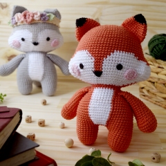Michael and Megan - Pattern Fox amigurumi by GatoMia