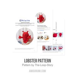 Lobster Pattern amigurumi pattern by The Loop Story