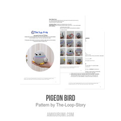 Pigeon Bird amigurumi pattern by The Loop Story