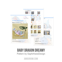 Baby Dragon Dreamy amigurumi pattern by SaphirhaseDesign