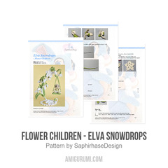 Flower children - Elva Snowdrops amigurumi pattern by SaphirhaseDesign