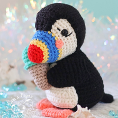 Scoopie the puffin amigurumi pattern by LikeALigerCrochet
