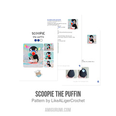 Scoopie the puffin amigurumi pattern by LikeALigerCrochet