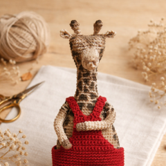 Giraffe with Surfboard amigurumi by Crochery
