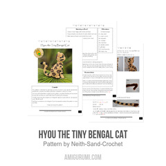 Hyou the Tiny Bengal Cat amigurumi pattern by Neith Sand Crochet