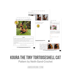 Koura the Tiny Tortoiseshell Cat amigurumi pattern by Neith Sand Crochet