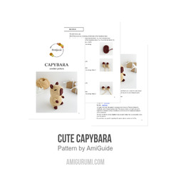 Cute capybara  amigurumi pattern by AmiGuide