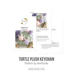 Turtle plush keychain amigurumi pattern by AmiGuide