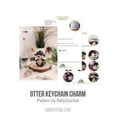 Otter Keychain Charm amigurumi pattern by SefyCrochet