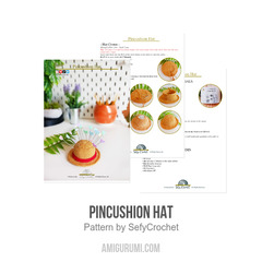 Pincushion Hat amigurumi pattern by SefyCrochet