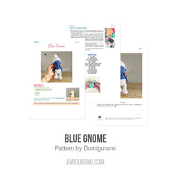 Blue gnome amigurumi pattern by Domigurumi