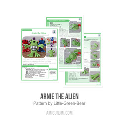 Arnie the Alien amigurumi pattern by Little Green Bear
