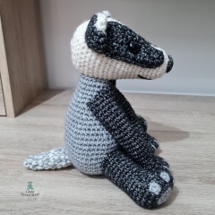 Barrold the Badger amigurumi by Little Green Bear