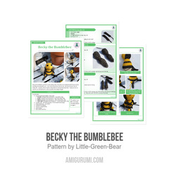 Becky the Bumblebee amigurumi pattern by Little Green Bear