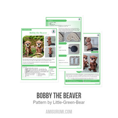 Bobby the Beaver amigurumi pattern by Little Green Bear