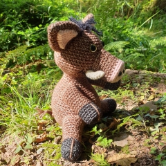 Boris the Boar amigurumi by Little Green Bear