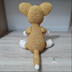 Cerys the Corgi amigurumi by Little Green Bear