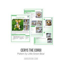 Cerys the Corgi amigurumi pattern by Little Green Bear