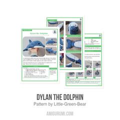 Dylan the Dolphin amigurumi pattern by Little Green Bear