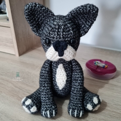 Franklin the French Bulldog amigurumi pattern by Little Green Bear