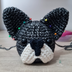 Franklin the French Bulldog amigurumi pattern by Little Green Bear