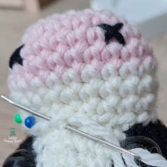 Frannie the Friesian Cow amigurumi by Little Green Bear