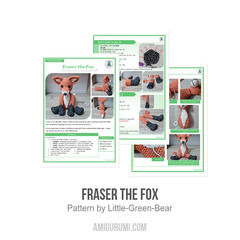 Fraser the Fox amigurumi pattern by Little Green Bear