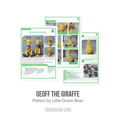 Geoff the Giraffe amigurumi pattern by Little Green Bear