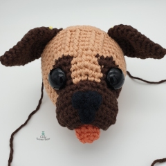 Perry the Pug amigurumi pattern by Little Green Bear