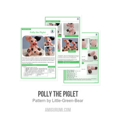 Polly the Piglet amigurumi pattern by Little Green Bear