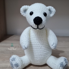 Preston the Polar Bear amigurumi pattern by Little Green Bear