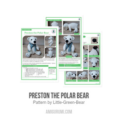 Preston the Polar Bear amigurumi pattern by Little Green Bear