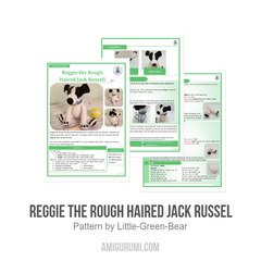 Reggie the Rough Haired Jack Russel amigurumi pattern by Little Green Bear