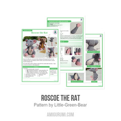 Roscoe the Rat amigurumi pattern by Little Green Bear