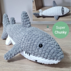 Shannon the Shark amigurumi pattern by Little Green Bear