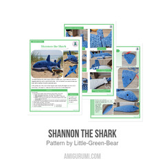 Shannon the Shark amigurumi pattern by Little Green Bear