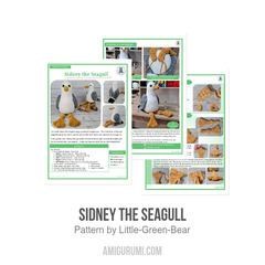 Sidney the Seagull amigurumi pattern by Little Green Bear