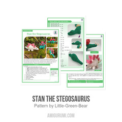 Stan the Stegosaurus amigurumi pattern by Little Green Bear
