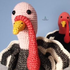 Trenton the Turkey amigurumi pattern by Little Green Bear