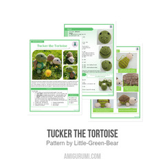 Tucker the Tortoise amigurumi pattern by Little Green Bear