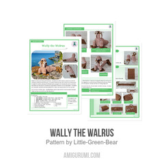 Wally the Walrus amigurumi pattern by Little Green Bear