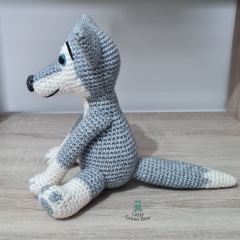 Wilbur the Wolf amigurumi pattern by Little Green Bear