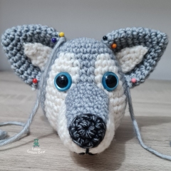 Wilbur the Wolf amigurumi pattern by Little Green Bear