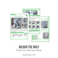 Wilbur the Wolf amigurumi pattern by Little Green Bear