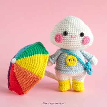 Sky the Weather Cloud amigurumi pattern by Lemon Yarn Creations