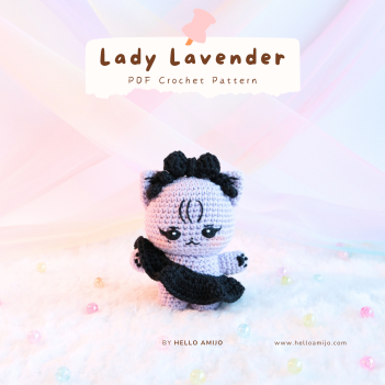 Lady Lavender Crochet Pattern amigurumi pattern by Hello Amijo